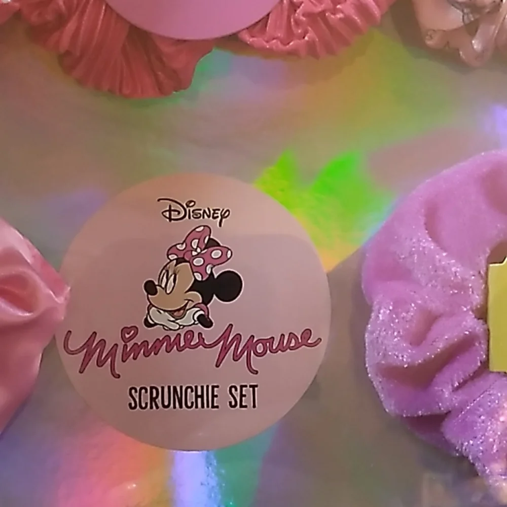 Saks 5th Ave,  8 Disney Minnie Mouse Scrunchies Pinks, Purple & Blue
